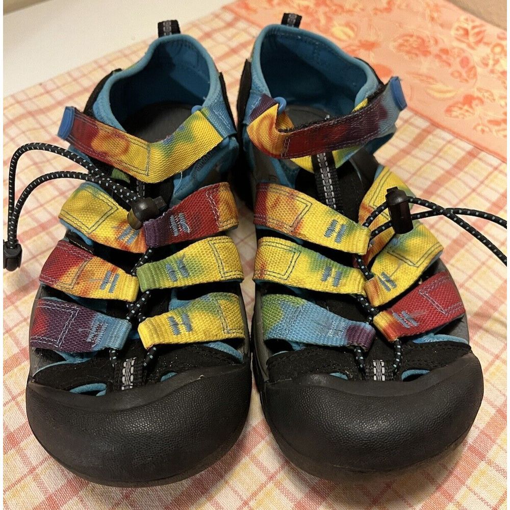Keen Rainbow Tie Dye Sandals Kids Youth Sz 4 Water Shoes Newport GUC